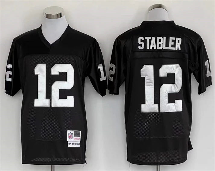 Men's Oakland Raiders Ken Stabler Black Legacy Replica Jersey