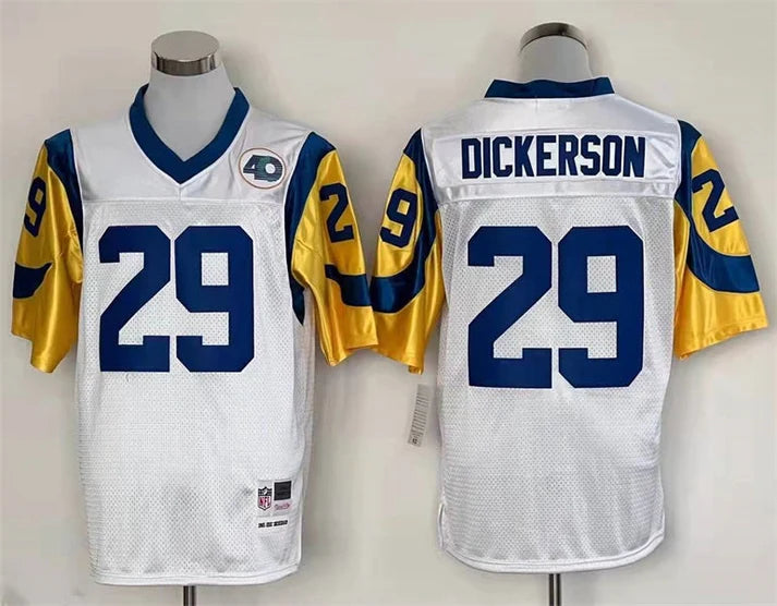 Men's San Louis Rams Eric Dickerson White Legacy Replica Jersey1