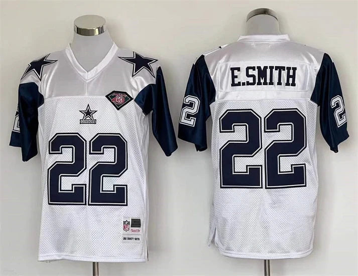 Men's Dallas Cowboys Emmitt Smith White Legacy Replica Jersey1