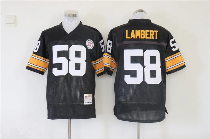 Men's Pittsburgh Steelers Jack Lambert Black Legacy Replica Jersey