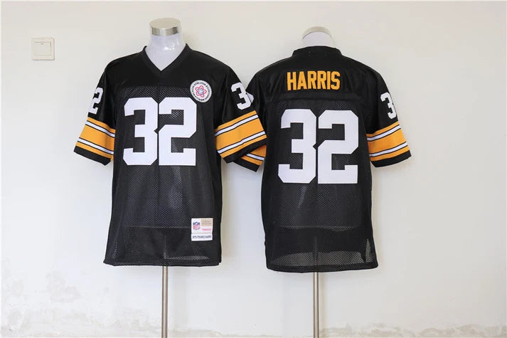Men's Pittsburgh Steelers Franco Harris Black Legacy Replica Jersey1