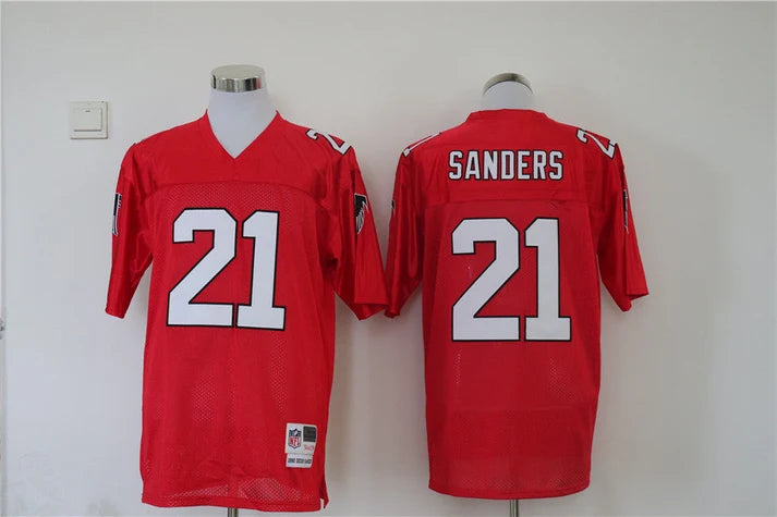 Men's Atlanta Falcons Deion Sanders Red Legacy Replica Jersey