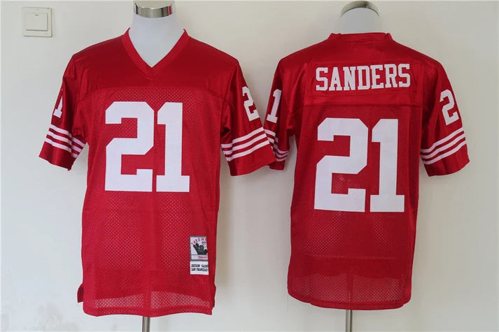 Men's San Francisco 49ers Deion Sanders Scarlet Legacy Replica Player Jersey