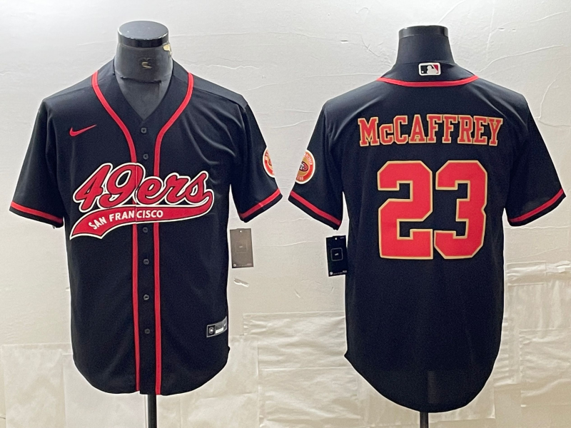 Men's San Francisco 49ers Christian McCaffrey Black Fashion Jersey Joint Edition