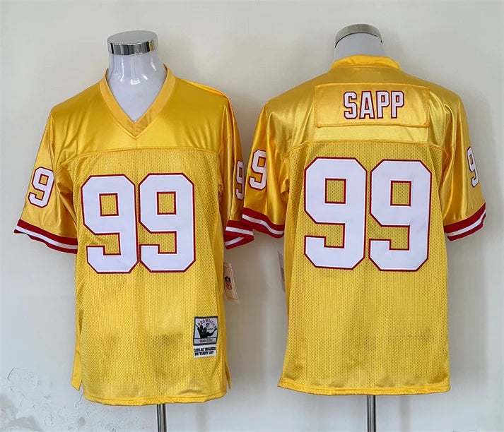 Men's Tampa Bay Buccaneers Warren Sapp Yellow Legacy Replica Jersey