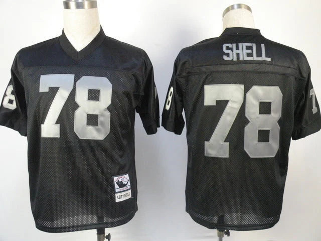 Men's Oakland Raiders Art Shell Black Legacy Replica Jersey