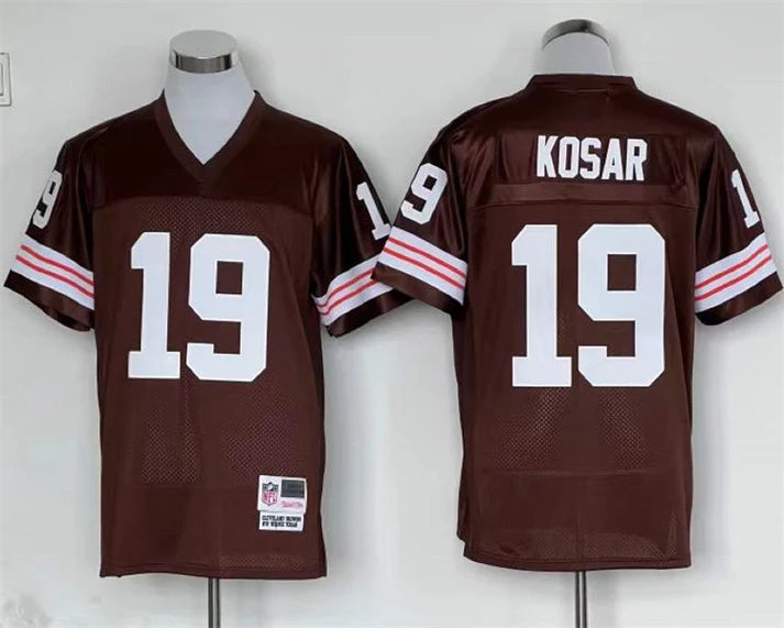 Men's Cleveland Browns Bernie Kosar Brown Legacy Replica Player Jersey1