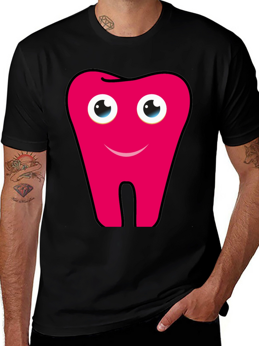 Funny Tooth Graphic Black T-Shirt