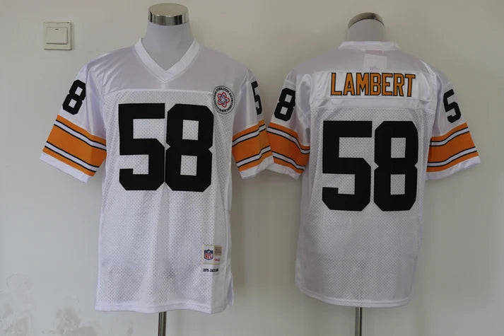 Men's Pittsburgh Steelers Jack Lambert White Legacy Replica Jersey