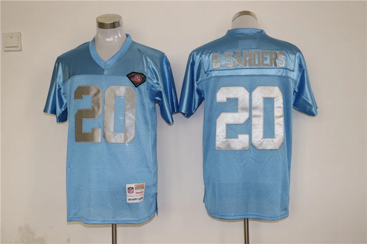 Men's Detroit Lions Barry Sanders Blue Legacy Replica Player Jersey