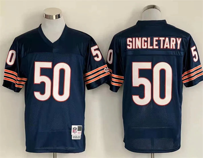 Men's Chicago Bears Mike Singletary Navy Legacy Replica Player Jersey