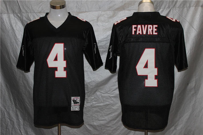 Men's Atlanta Falcons Brett Favre Black Legacy Replica Jersey1