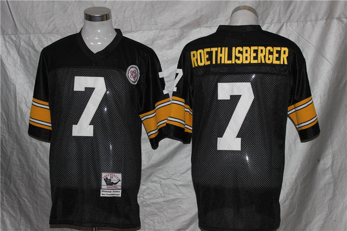 Men's Pittsburgh Steelers Reebok Roethlisberger Black Legacy Replica Jersey