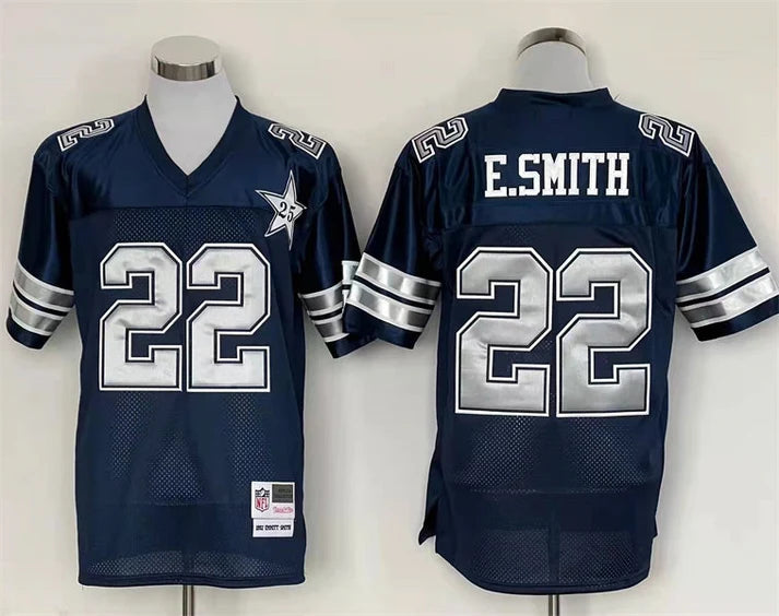 Men's Dallas Cowboys Emmitt Smith Navy Legacy Replica Player Jersey1