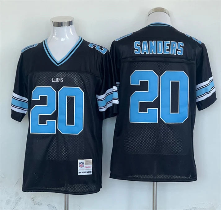 Men's Detroit Lions Barry Sanders Black Legacy Replica Jersey