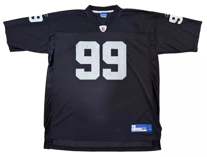 Men's Oakland Raiders Warren Sapp Black Legacy Replica Jersey