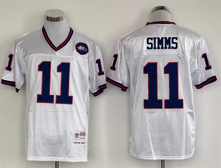 Men's New York Giants Phil Simms White Legacy Replica Jersey