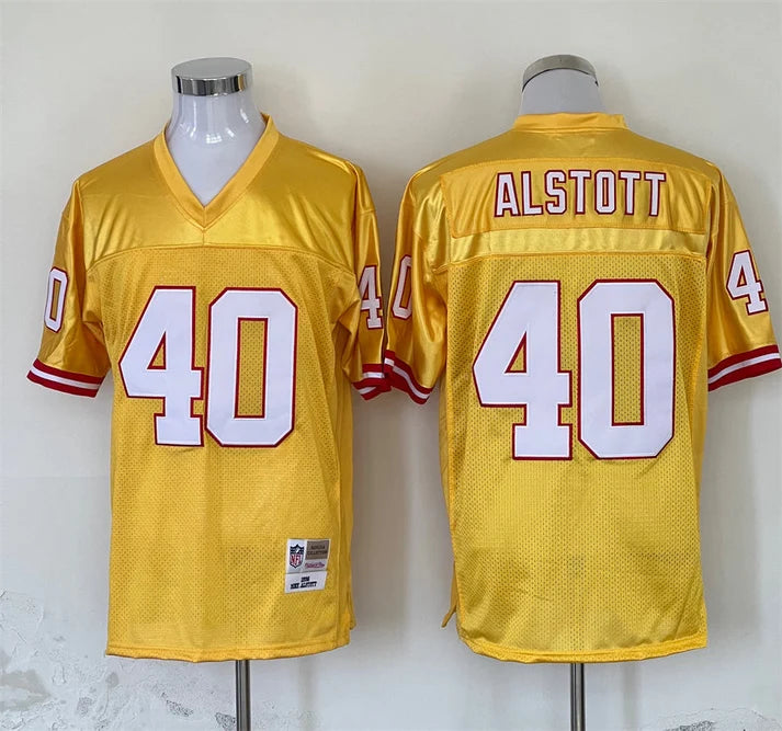 Men's Tampa Bay Buccaneers Mike Alstott Yellow Legacy Replica Jersey1