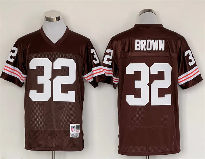 Men's Cleveland Browns Jim Brown Brown Legacy Replica Player Jersey