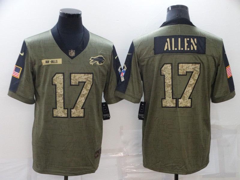 Men's Buffalo Bills Josh Allen Brown Game Player Jersey