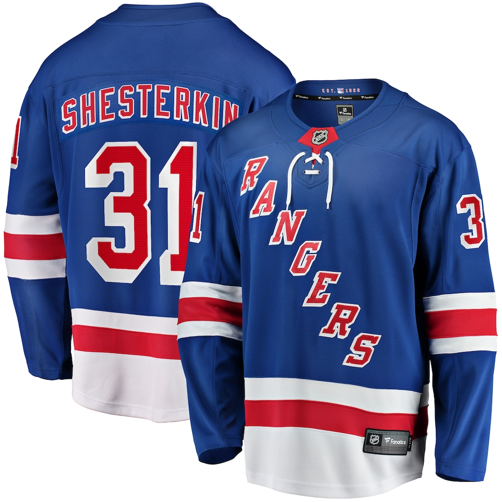 Men's New York Rangers Igor Shesterkin Fanatics Blue Player Jersey