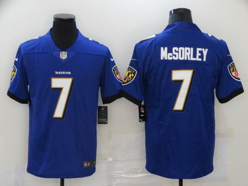 Men's Baltimore Ravens Trace McSorley Purple Game Player Jersey