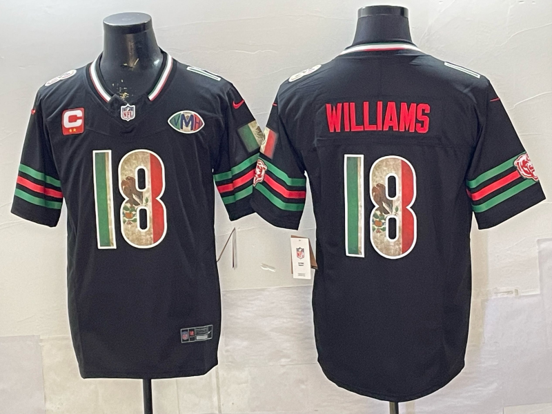 Men's Chicago Bears Caleb Williams Black Game Team Jersey