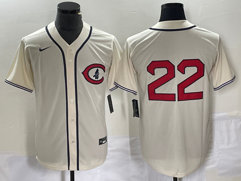 Men's Chicago Cubs Mark Prior Cream Player Name Jersey