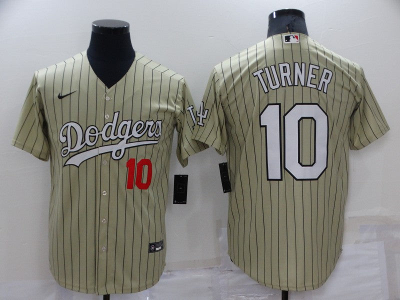 Men's Los Angeles Dodgers Justin Turner Gold Replica Baseball Jersey