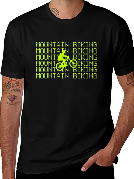 Mountain Biking Graphic Tee - Black