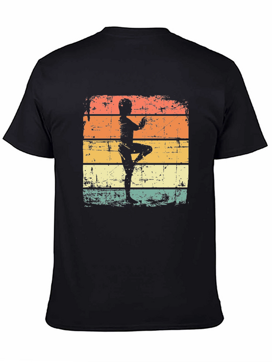 Vintage Yoga Pose Graphic T-Shirt