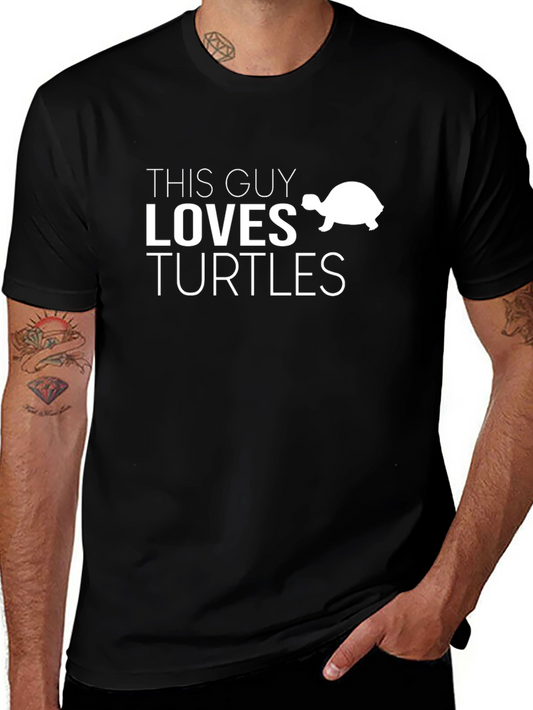 This Guy Loves Turtles Graphic Tee