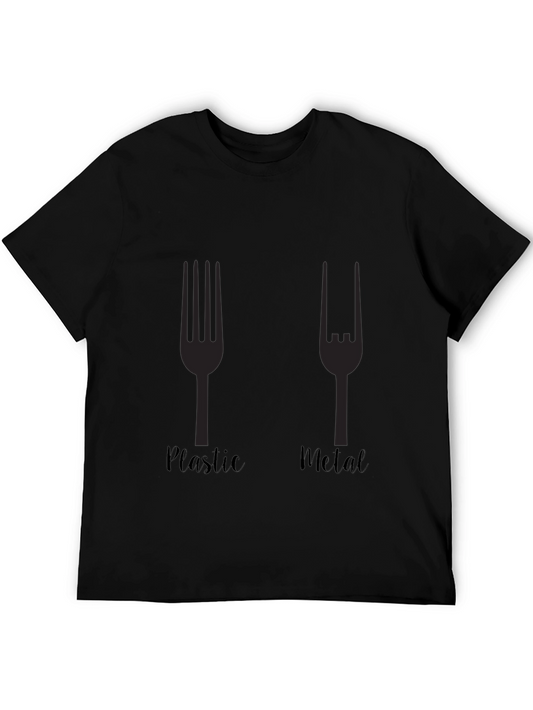 Plastic Metal Fork Graphic T-Shirt
