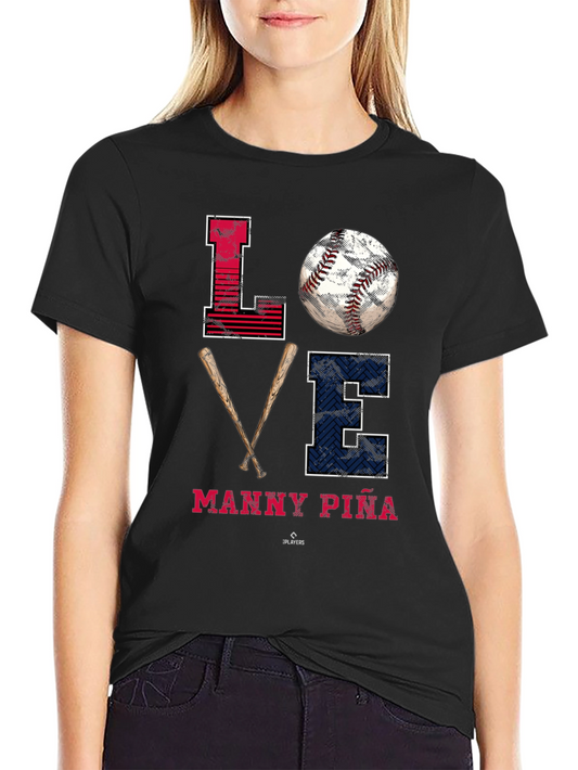 Manny Piña Baseball Love T-Shirt - MLB Fan Apparel