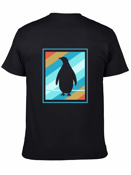 Cool Penguin Graphic Tee - Mens Black T-Shirt