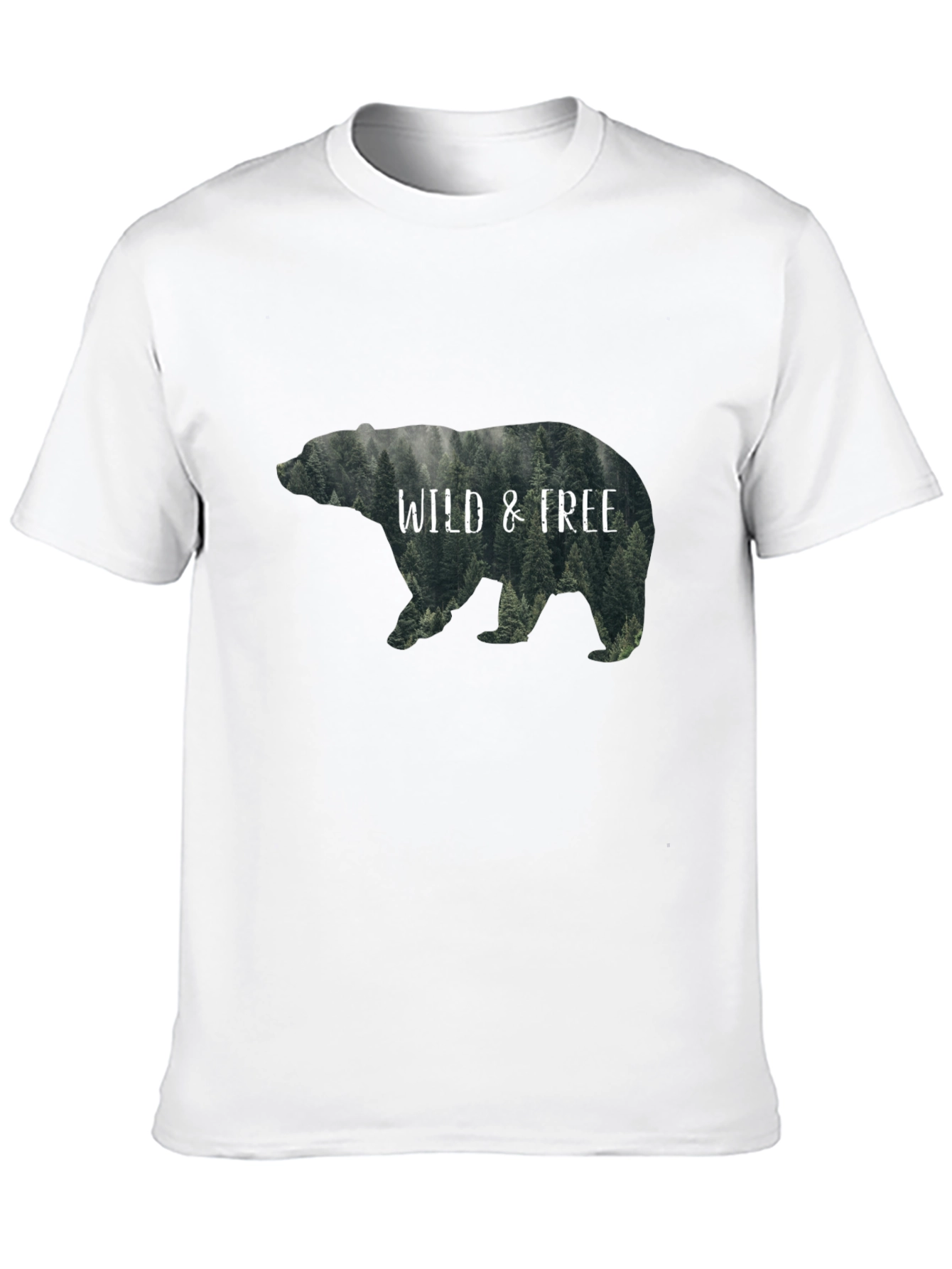 Wild & Free Bear Graphic T-Shirt - Black