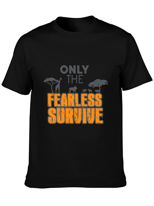 Fearless Survive Graphic Tee - Safari Style
