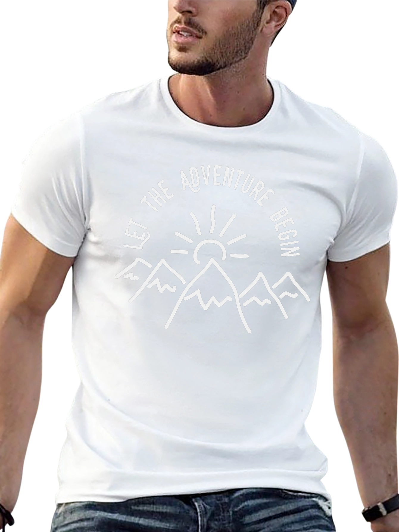 Adventure Begins Graphic Tee - Black