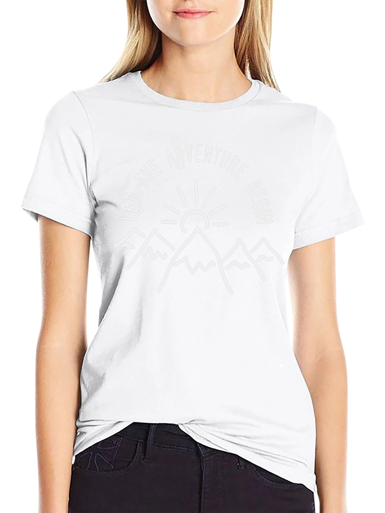 Adventure Begins Graphic Tee - Black