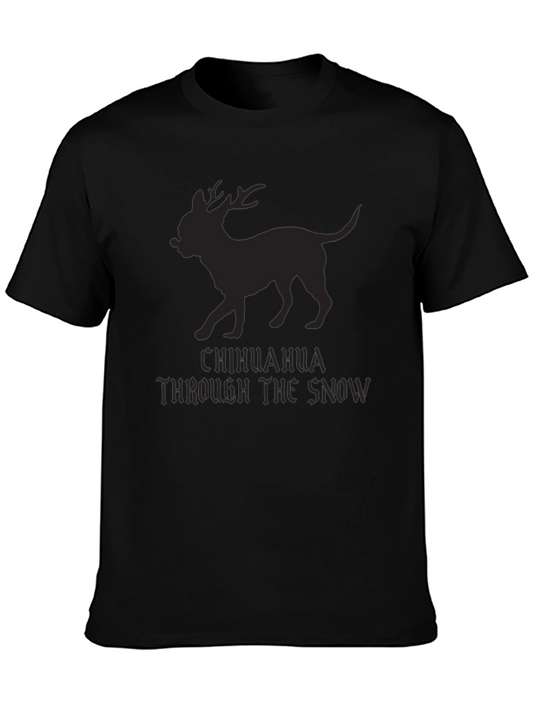 Chihuahua Through the Snow Novelty T-Shirt