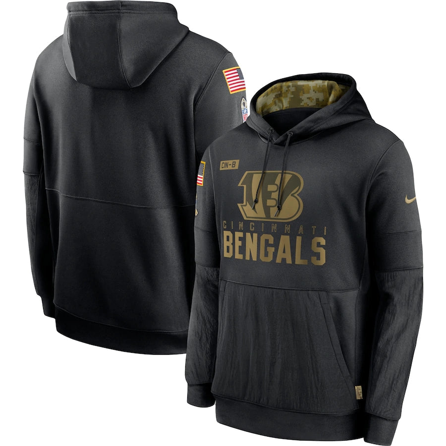 Men's Cincinnati Bengals 2020 Salute to Service Hoodie Black