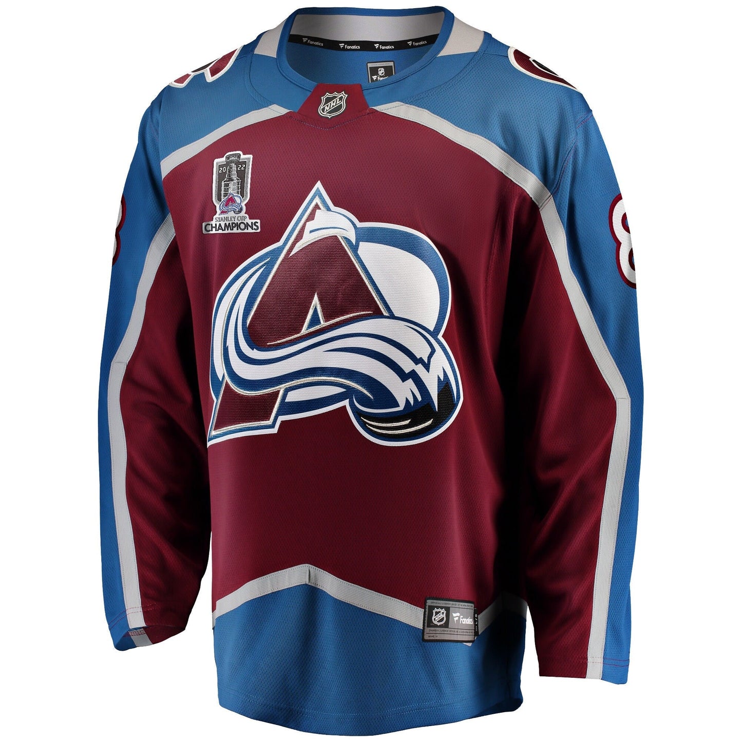 Cale Makar Colorado Avalanche   2022 Stanley Cup Champions Breakaway Patch  Jersey - Burgundy