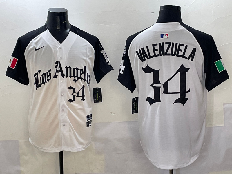 Men's Los Angeles Dodgers Fernando Valenzuela White Team Player Jersey