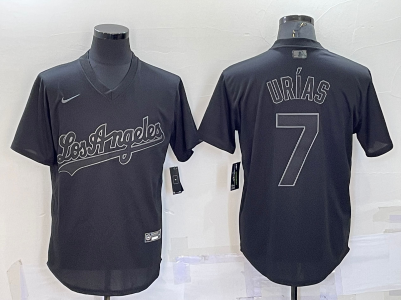 Men's Los Angeles Dodgers Julio Urias Black Authentic Game Jersey