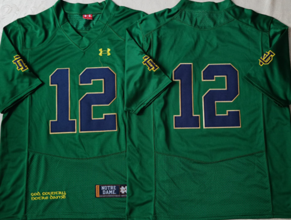 Men's Notre Dame Fighting Irish Ricky Watters Green Player Game Jersey