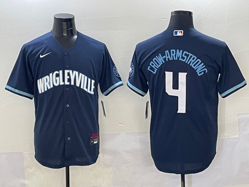 Men's Chicago Cubs Pete Crow-Armstrong Navy City Connect Limited Player Jersey
