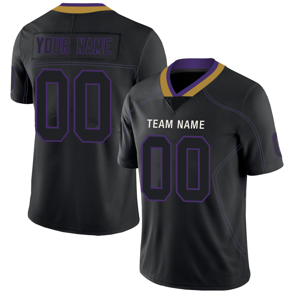 Custom B.Raven Stitched American Football Jerseys Personalize Birthday Gifts Black Jersey