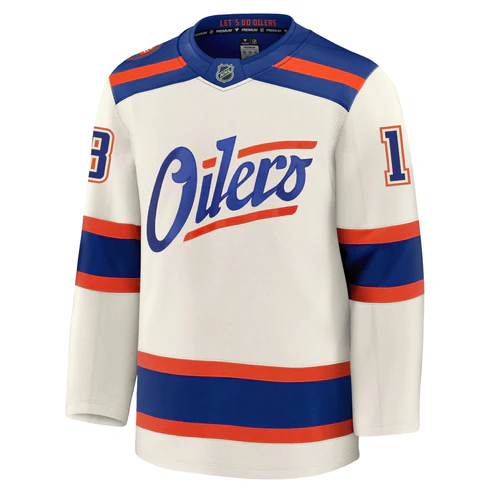 Zach Hyman Detroit Edmonton Oilers Centennial Fanatics 100th Anniversary Jersey