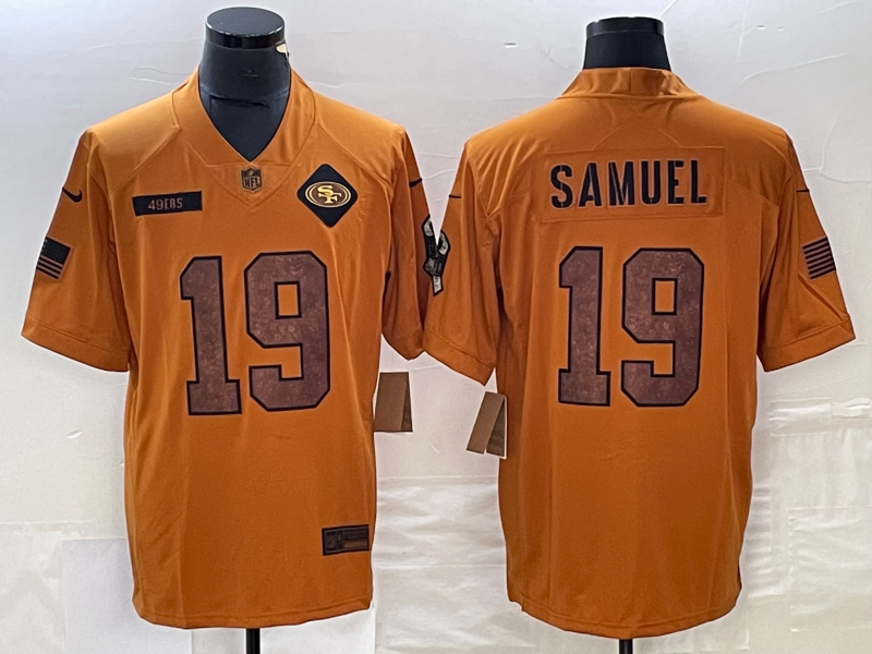 Men's San Francisco 49ers Deebo Samuel Brown 2023 Salute To Service Limited Jersey