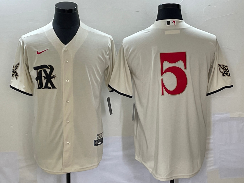 Men's Texas Rangers Corey Seager Cream 2023 City Connect Replica Player Jersey